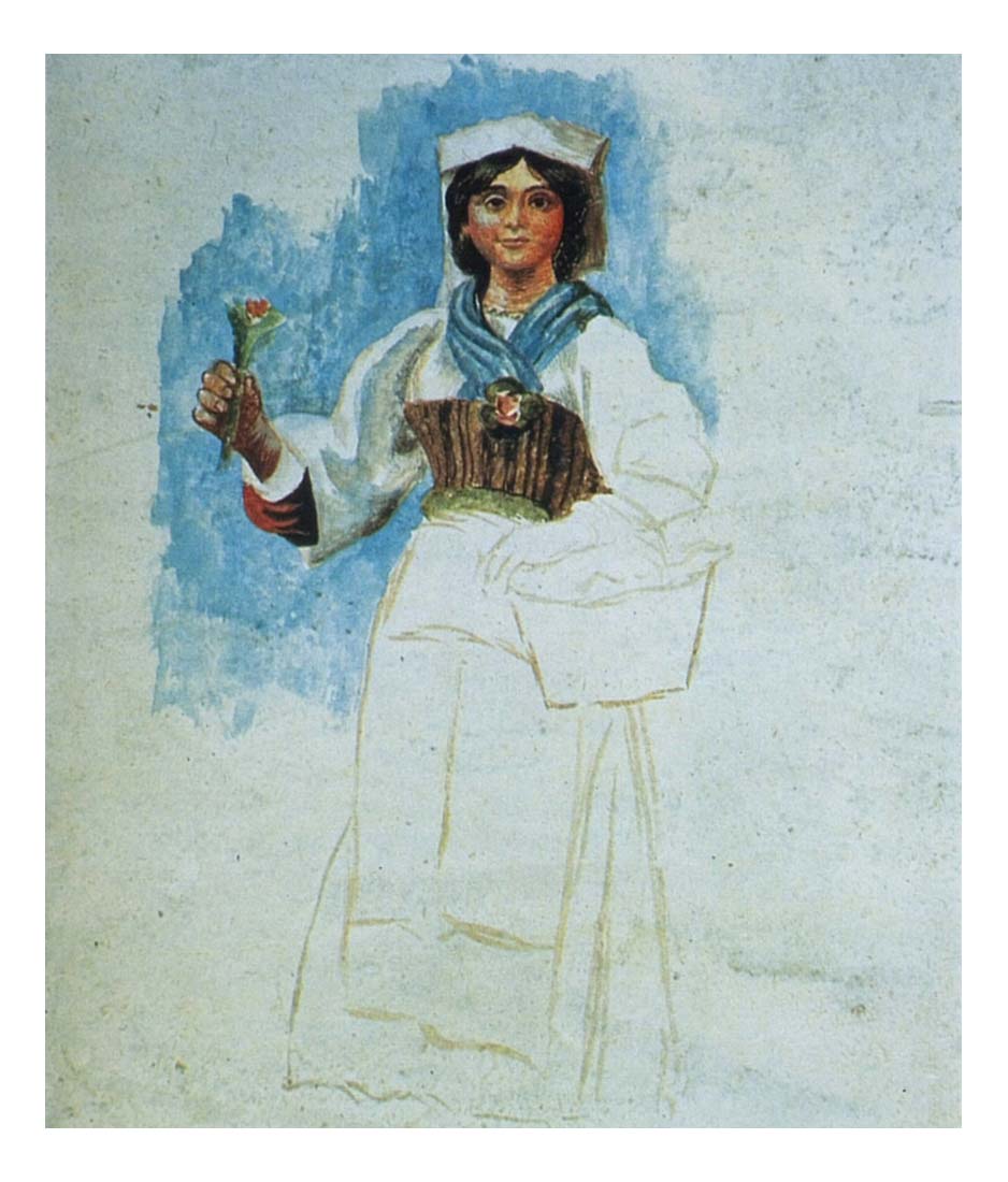 1917 Femme0 by Pablo Picasso, vintage artwork, 16x12"(A3) Poster