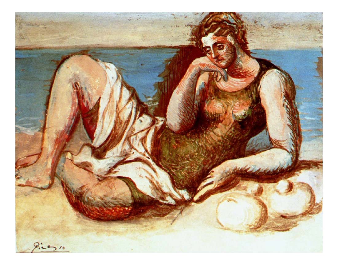 1919 Baigneuse by Pablo Picasso, vintage artwork, 16x12"(A3) Poster