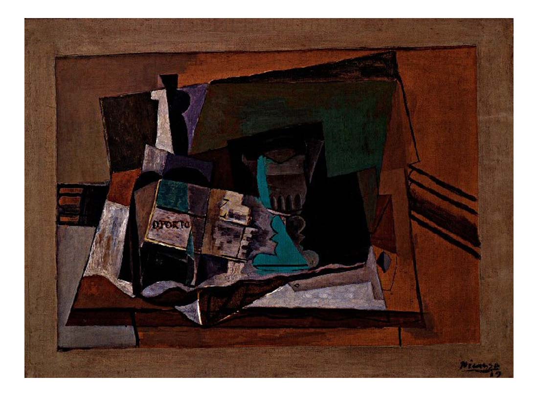 1919 Bouteille de porto et verre by Pablo Picasso, vintage artwork, 16x12"(A3) Poster