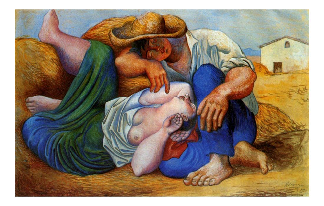 1919 La sieste by Pablo Picasso, vintage artwork, 16x12"(A3) Poster