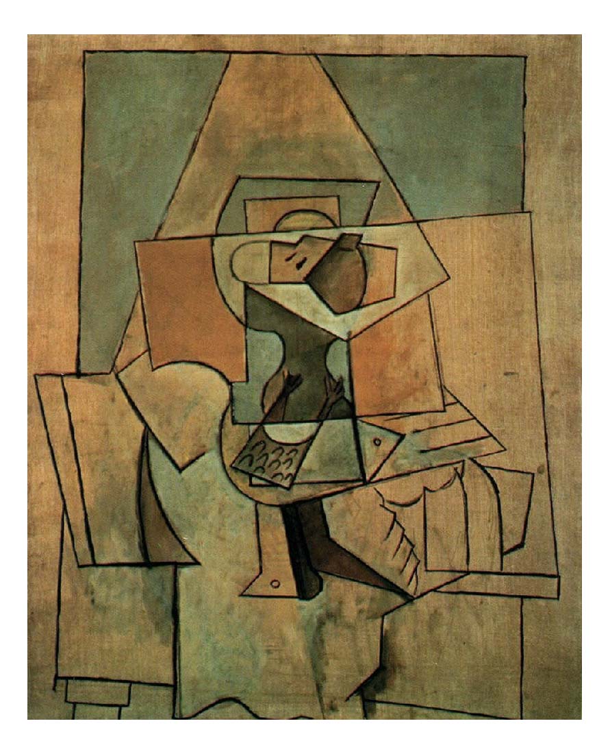 1919 Pigeons et compotier sur une table by Pablo Picasso, vintage artwork, 16x12"(A3) Poster