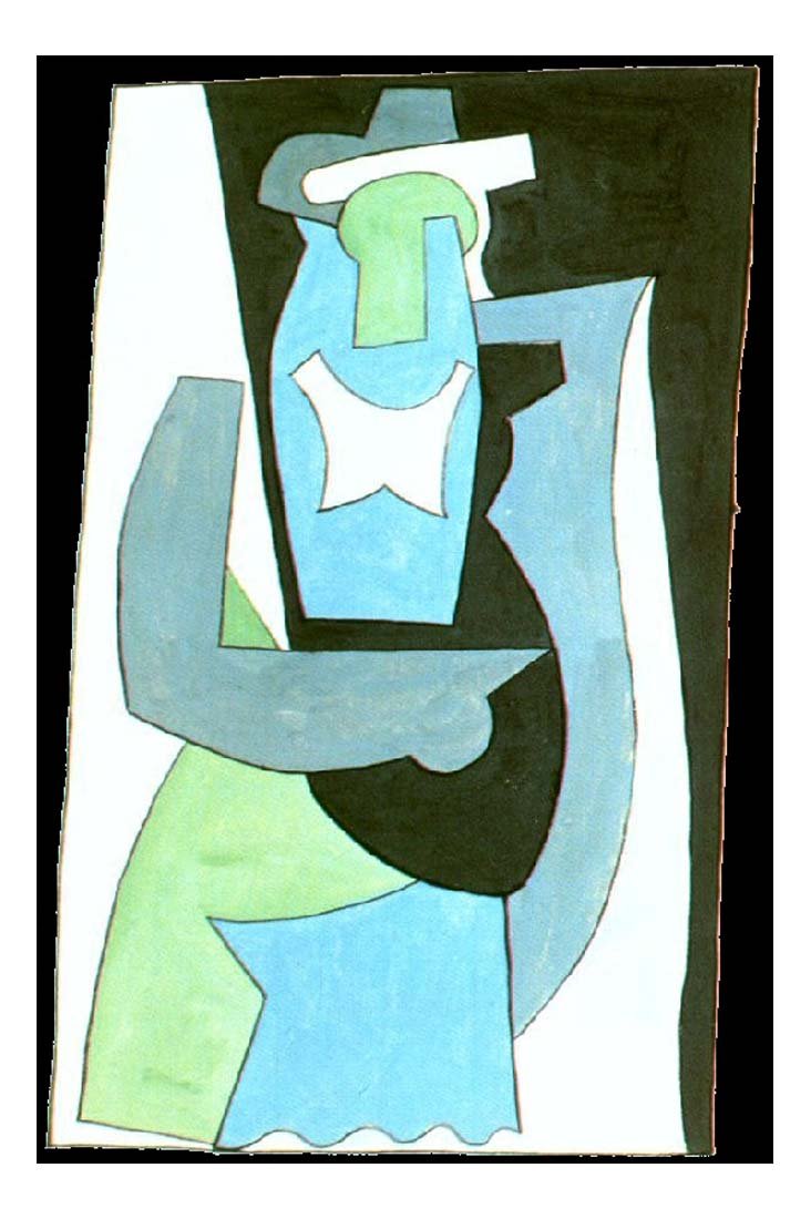 1920 Femme assise2 by Pablo Picasso, vintage artwork, 16x12"(A3) Poster