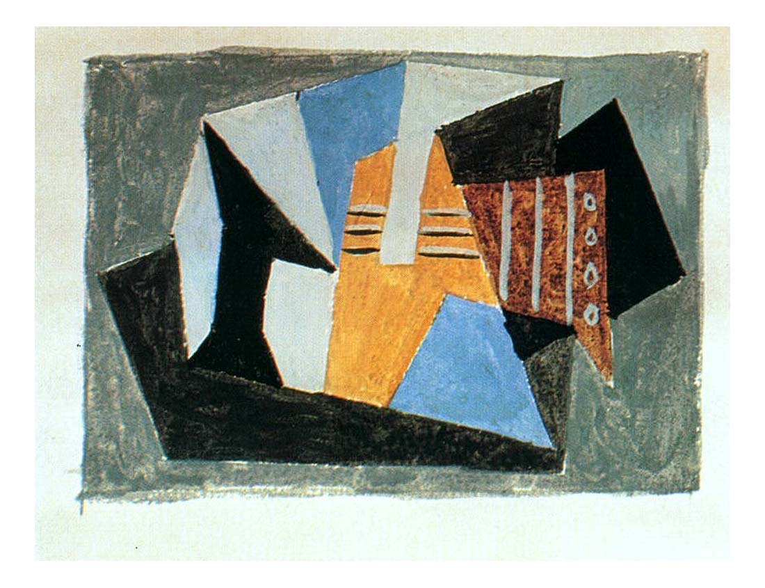 1920 Guitare et compotier sur une table2 by Pablo Picasso, vintage artwork, 16x12"(A3) Poster