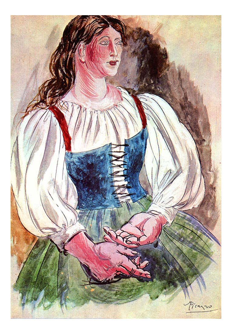 1920 Projet pour le costume de Pulcinella1 by Pablo Picasso, vintage artwork, 16x12"(A3) Poster