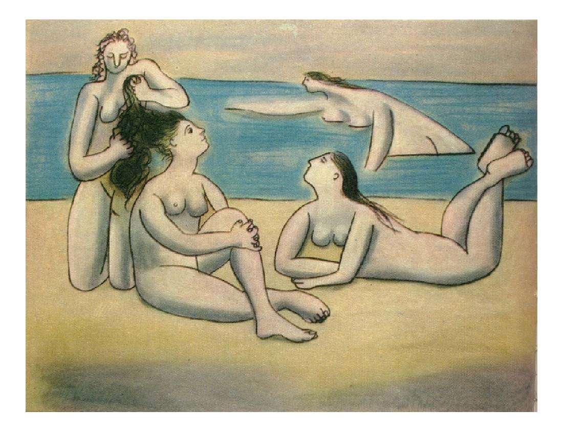 1920 Quatre baigneuses by Pablo Picasso, vintage artwork, 16x12"(A3) Poster