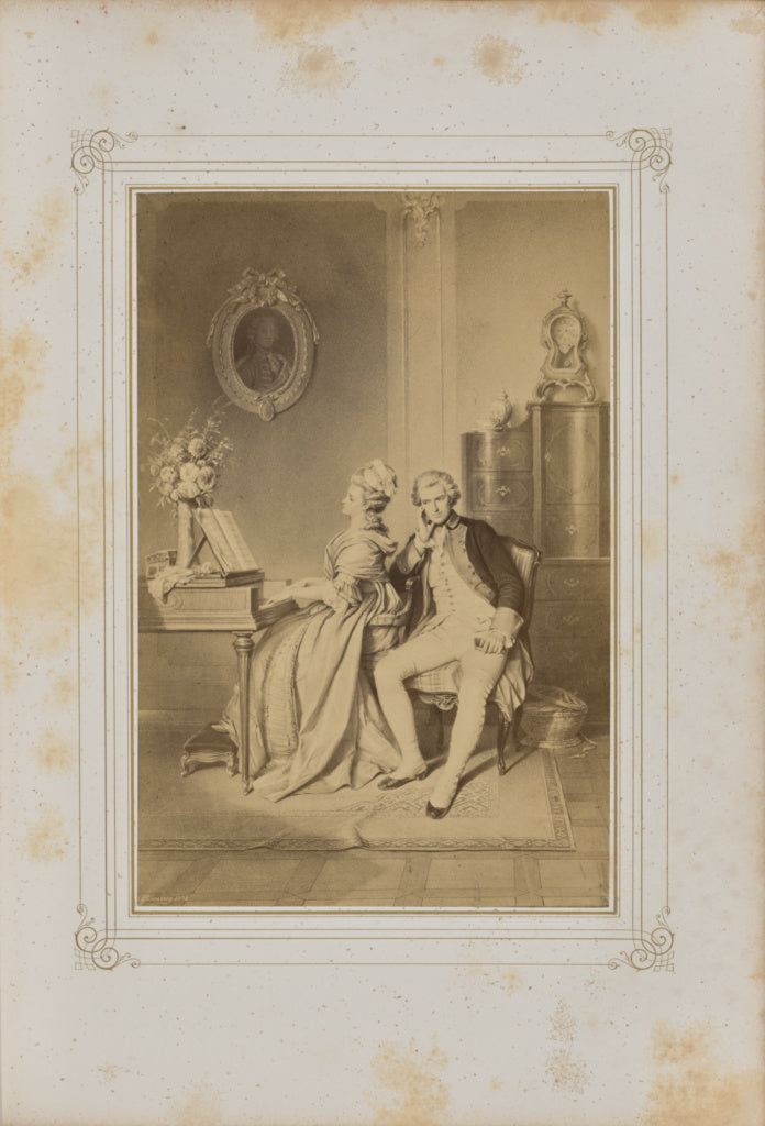 Josef Albert:Laura am Klavier, Poster Print Wall Art