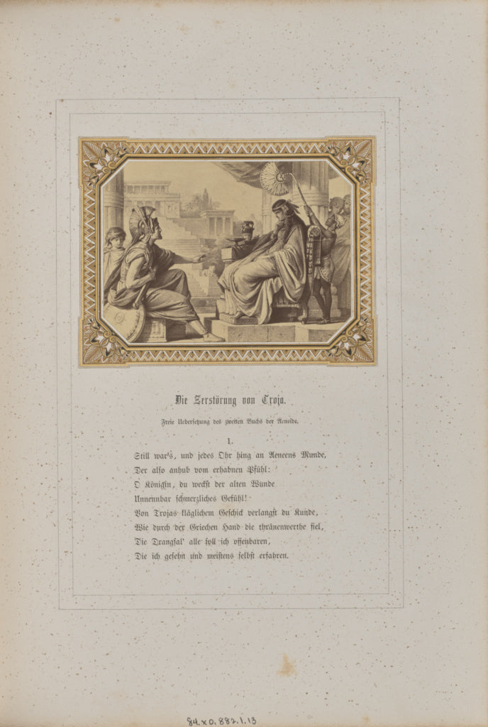 Josef Albert:Die Zerstörung von Troja, Poster Print Wall Art
