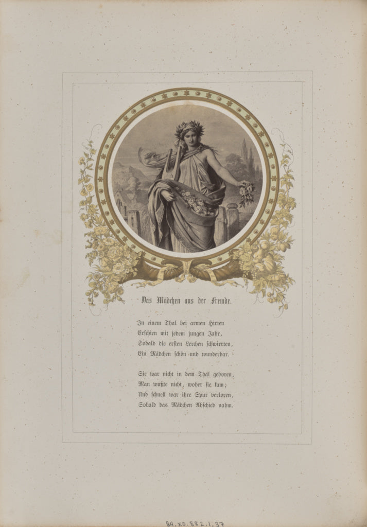 Josef Albert:Das Mädchen aus der Fremde, Poster Print Wall Art