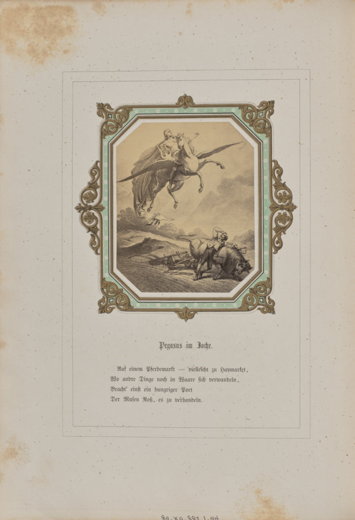 Josef Albert:Pegasus im Joche, Poster Print Wall Art