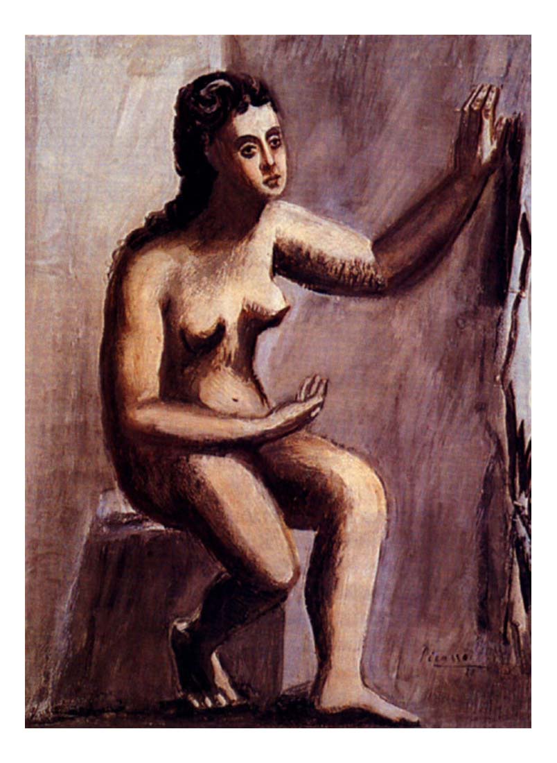 1921 Femme assise by Pablo Picasso, vintage artwork, 16x12"(A3) Poster