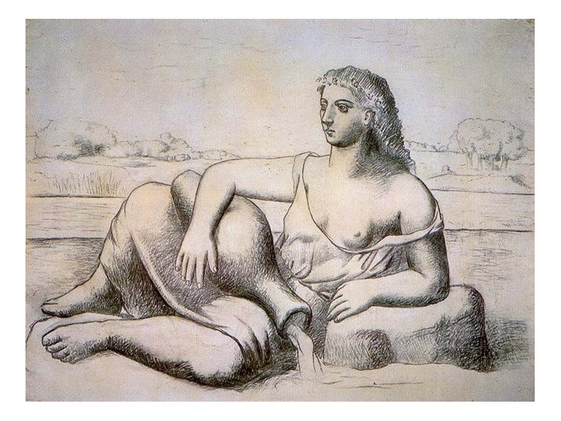 1921 La source1 by Pablo Picasso, vintage artwork, 16x12"(A3) Poster