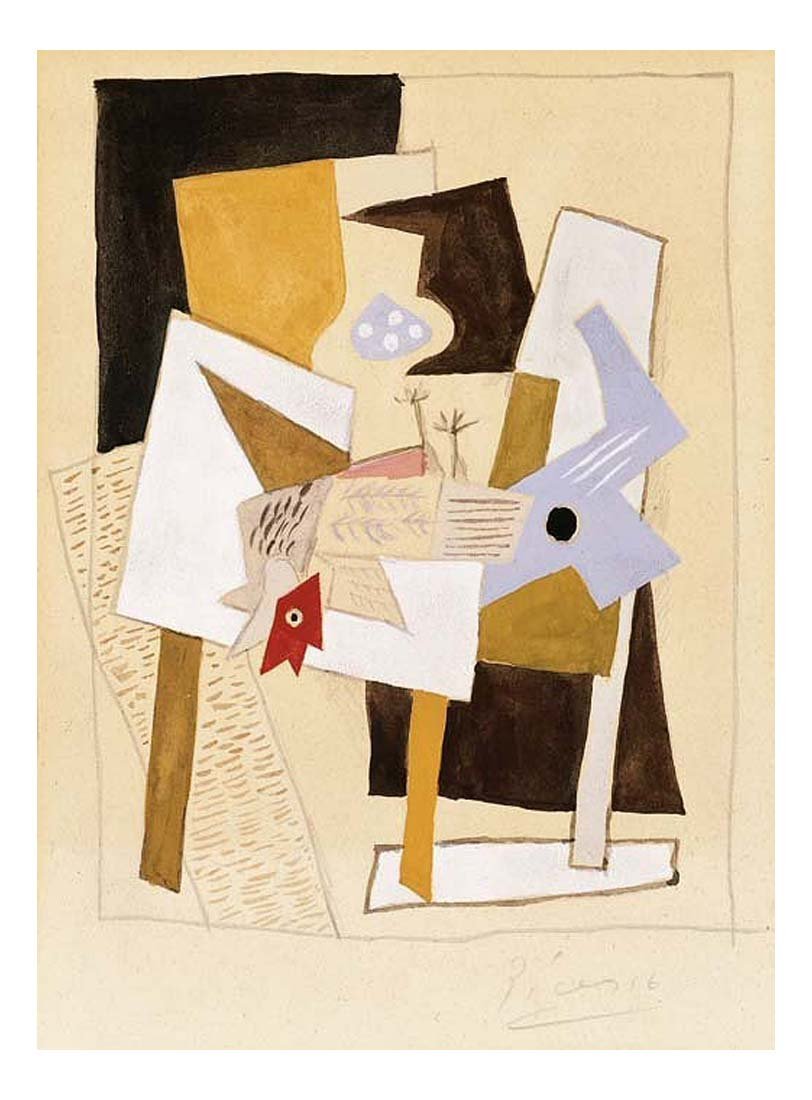 1921 Nature morte by Pablo Picasso, vintage artwork, 16x12"(A3) Poster