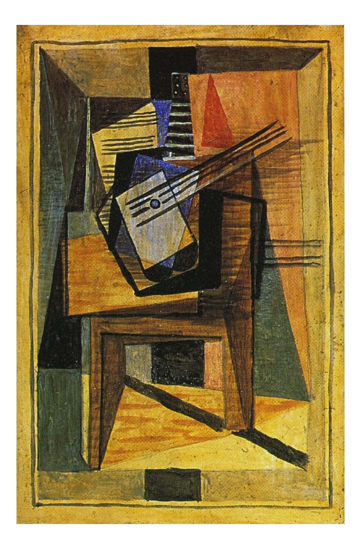 1922 Guitare sur une table by Pablo Picasso, vintage artwork, 16x12"(A3) Poster