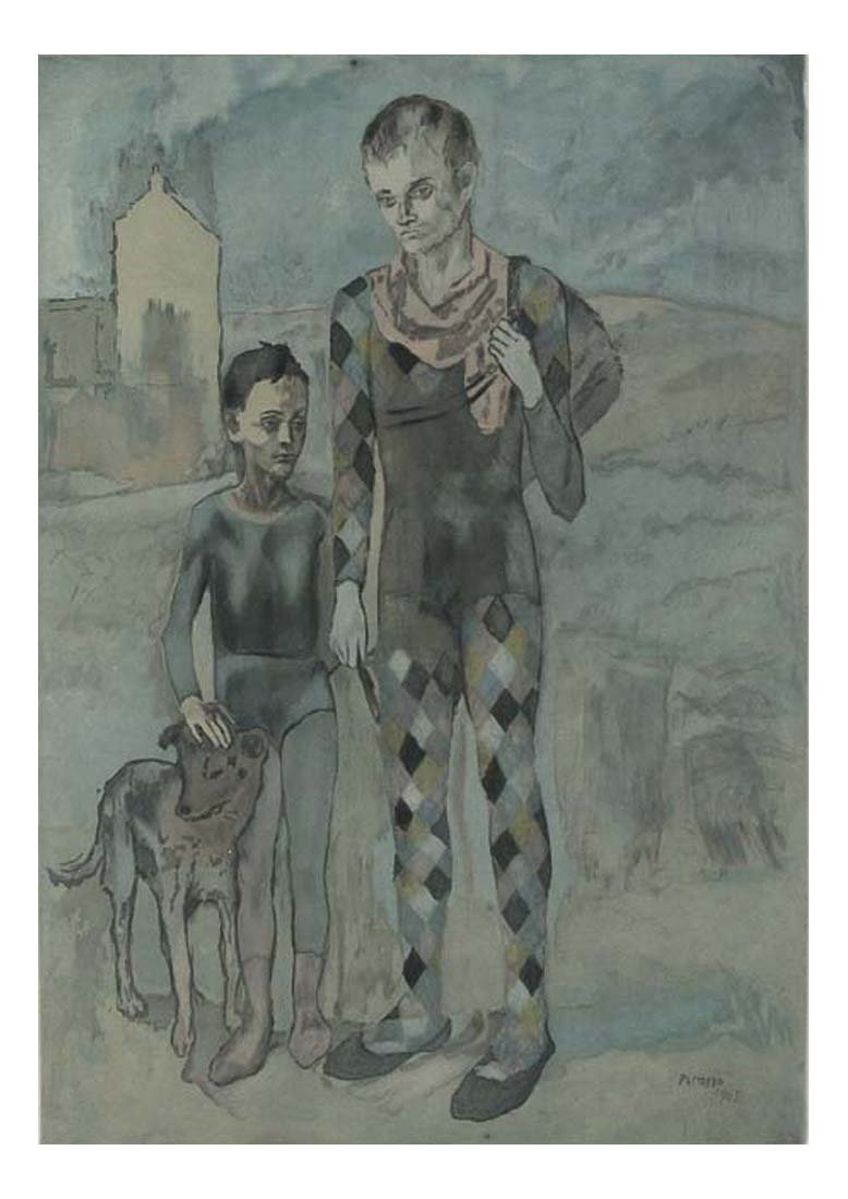 1922 Les Saltimbanques by Pablo Picasso, vintage artwork, 16x12"(A3) Poster