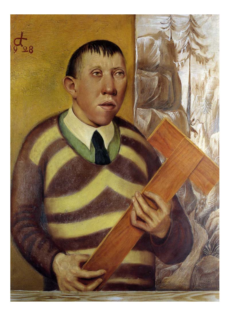 1928 Otto Dix - Portrait of Franz Radziwill -Vintage Artwork, 16x12"(A3) Poster Print