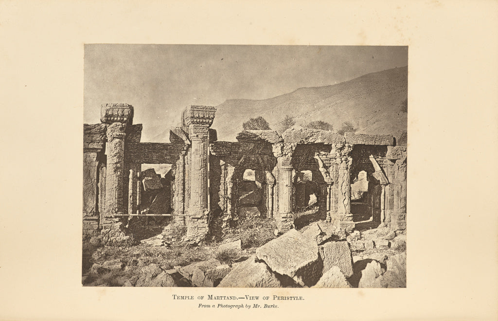 John Burke:Temple of Marttand - View of Peristyle, Poster Print Wall Art