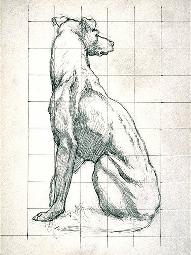 Kenyon Cox:(Iowa State Capitol Rotunda) (Hunting, study for ,16x12"(A3)Poster