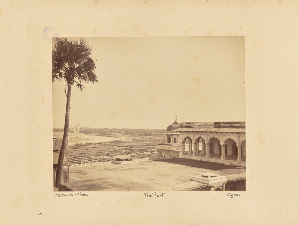 Unknown maker:Akbar's Throne. The Fort. Agra, Poster Print Wall Art
