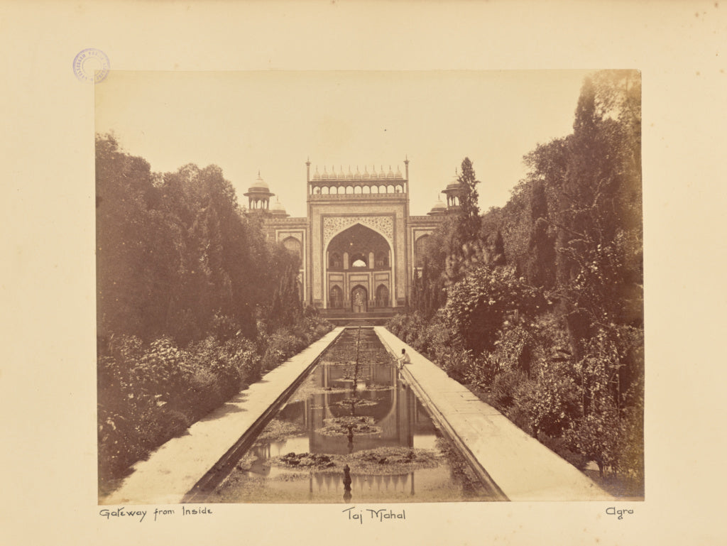 Unknown maker:Gateway from Inside. Taj Mahal. Agra, Poster Print Wall Art