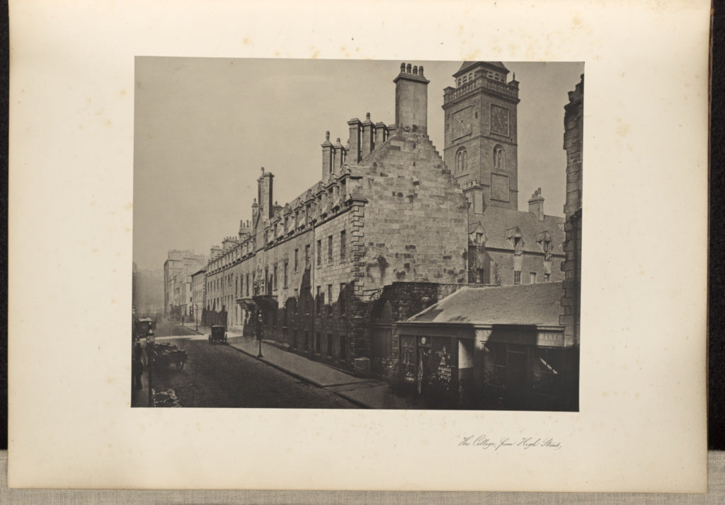 Thomas Annan:The College, from High Street., Poster Print Wall Art