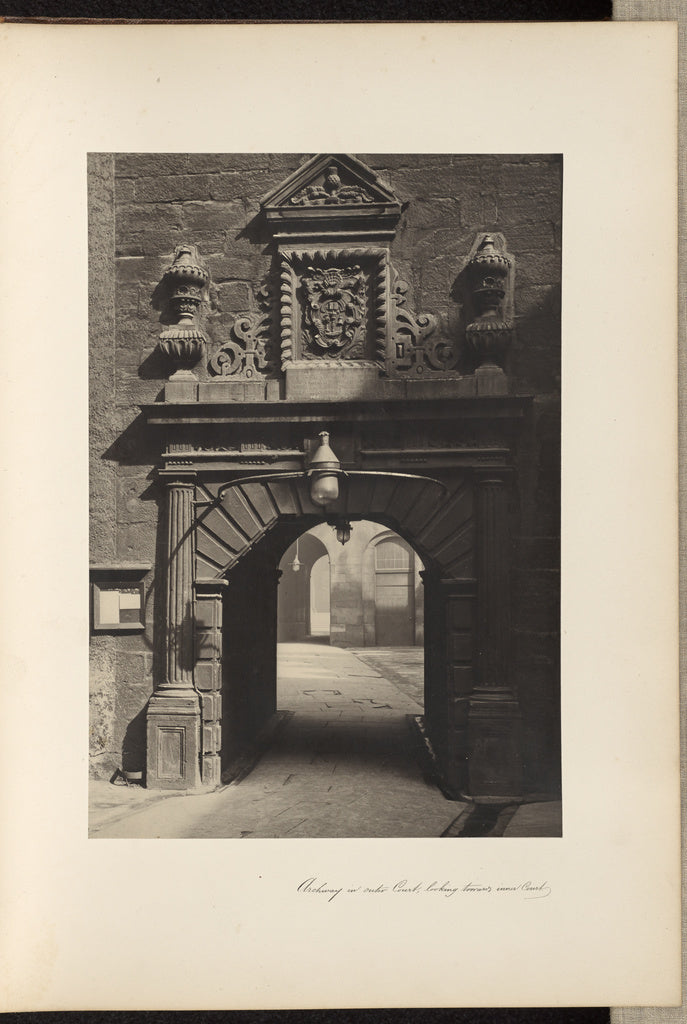 Thomas Annan:Archway In Outer Court, looking towards the Inn, Poster Print Wall Art