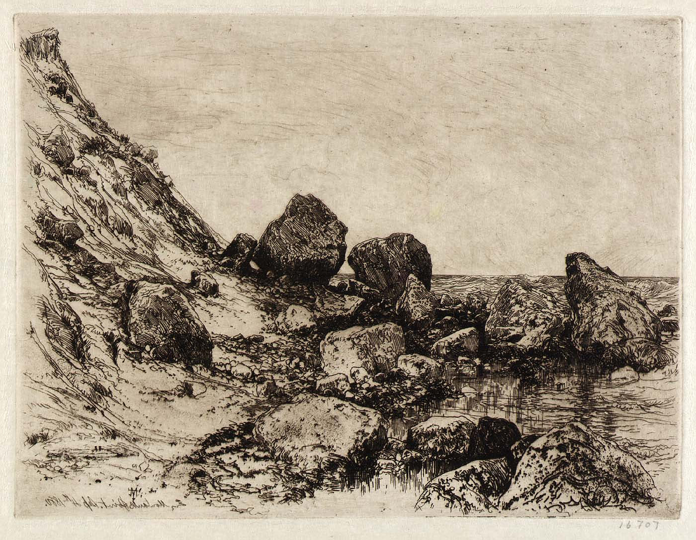 Thomas Moran:Montauk Point,16x12"(A3)Poster