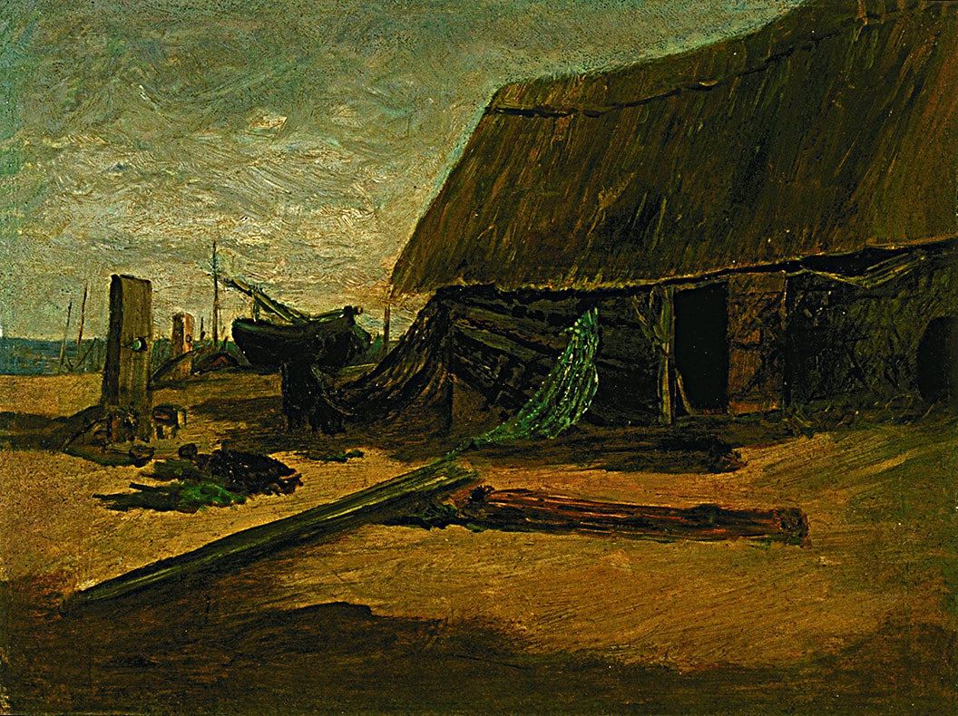 Edward Mitchell Bannister:Fishing Shacks,16x12"(A3)Poster