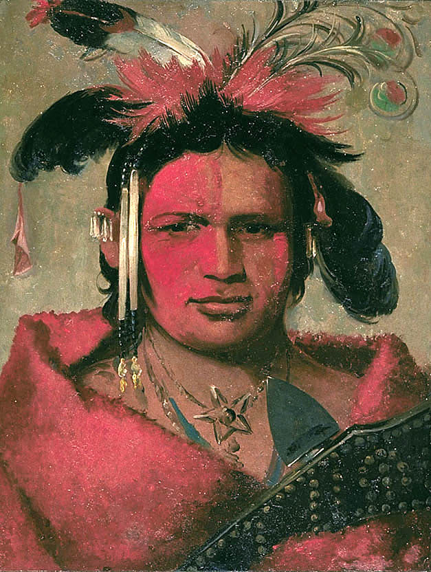 George Catlin:Chee-me-náh-na-quet, Great Cloud, son of Griz,16x12"(A3)Poster