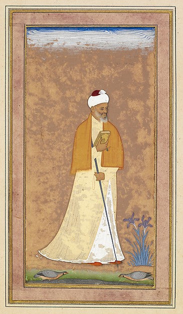 Attributed to the "Bodleian painter":A Mullah c1620-16x12"(A3) Poster