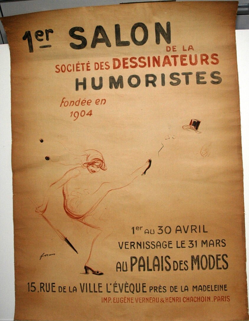 1st Exhibition of the Humorists by Jean Louis Forain (French, 1852-1931),23x16"( A2 size ) Poster Print