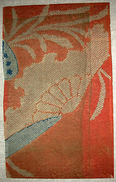 Kosode Fragment second half of the 17th cent, Poster Print Wall Art