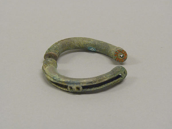 Hollow Bangle in Two Parts with Pellets 300 B.C.–A.D. 400, Poster Print