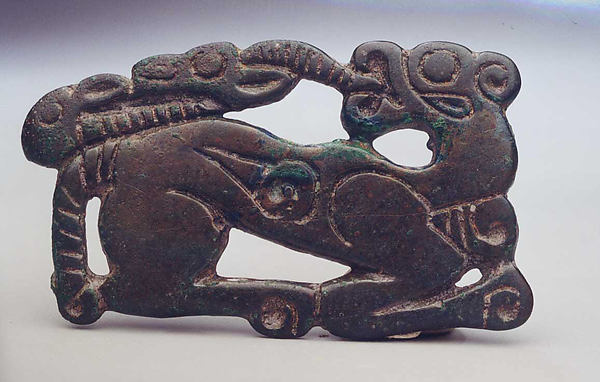 Belt Plaque in the Shape of a Recumbent Tiger 5th cent B.C., Poster Print Wall Art