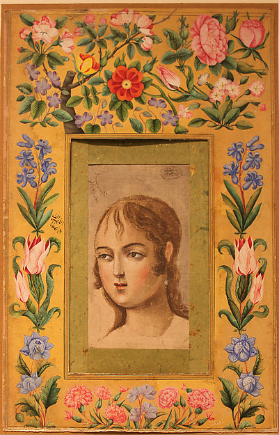Painted by Muhammad Sadiq:Painting of a Young Beauty 1740s–5-16x12"(A3) Poster