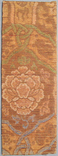 Sutra Cover with Peony and Auspicious Symbols in a Lattice 16t,16x12"(A3)Poster