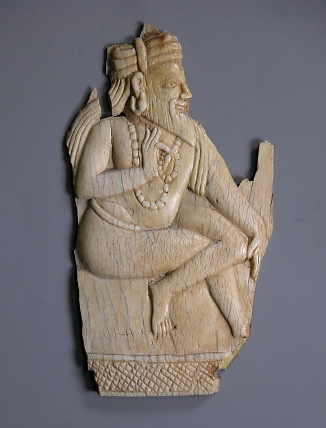 Relief Panel Depicting a Seated Sadhu 17th–18th cent,16x12"(A3)Poster