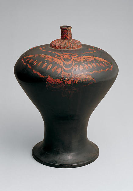 ,Sake Vessel with Butterflies 15th cent,16x12"(A3) Poster