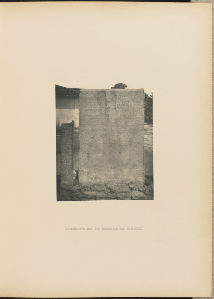 Henry W. Cave:Inscription of Nessanka Malla, Poster Print Wall Art