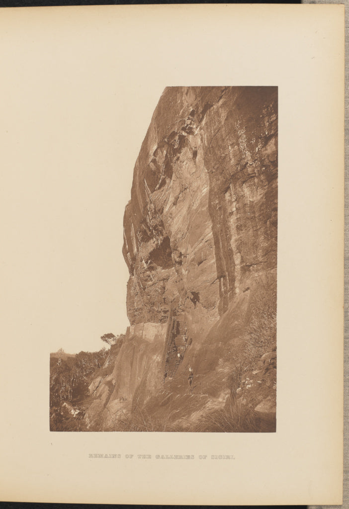 Henry W. Cave:Remains of the Galleries of Sigiri, Poster Print Wall Art