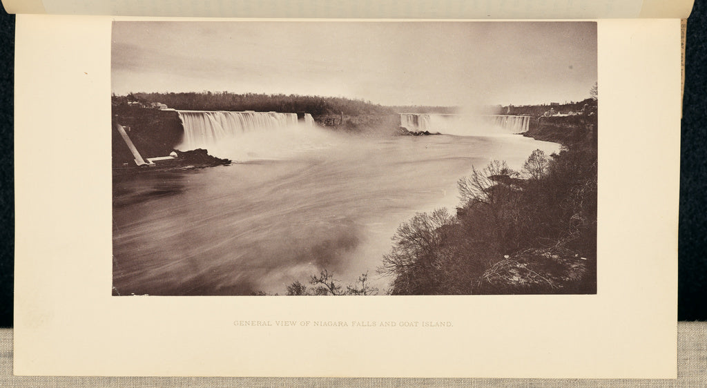 George Barker:General view of Niagara Falls and Goat Island, Poster Print Wall Art