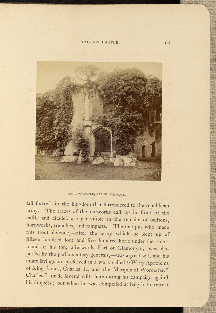 Francis Bedford:Raglan Castle; Grand Staircase, Poster Print Wall Art