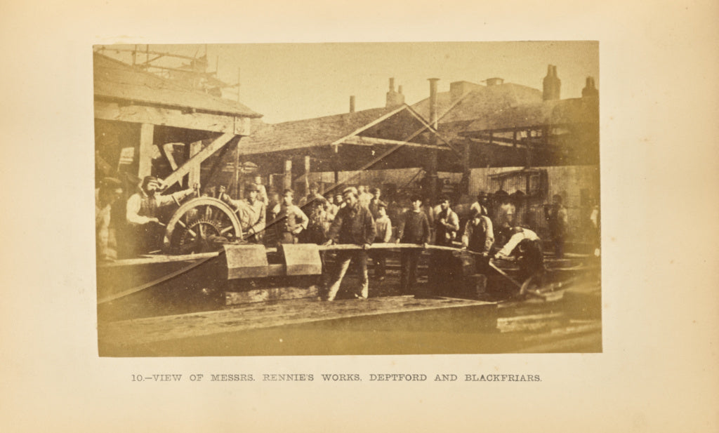 P. Barry:Messrs. Rennie's Works, Deptford and Blackfriars: O, Poster Print Wall Art