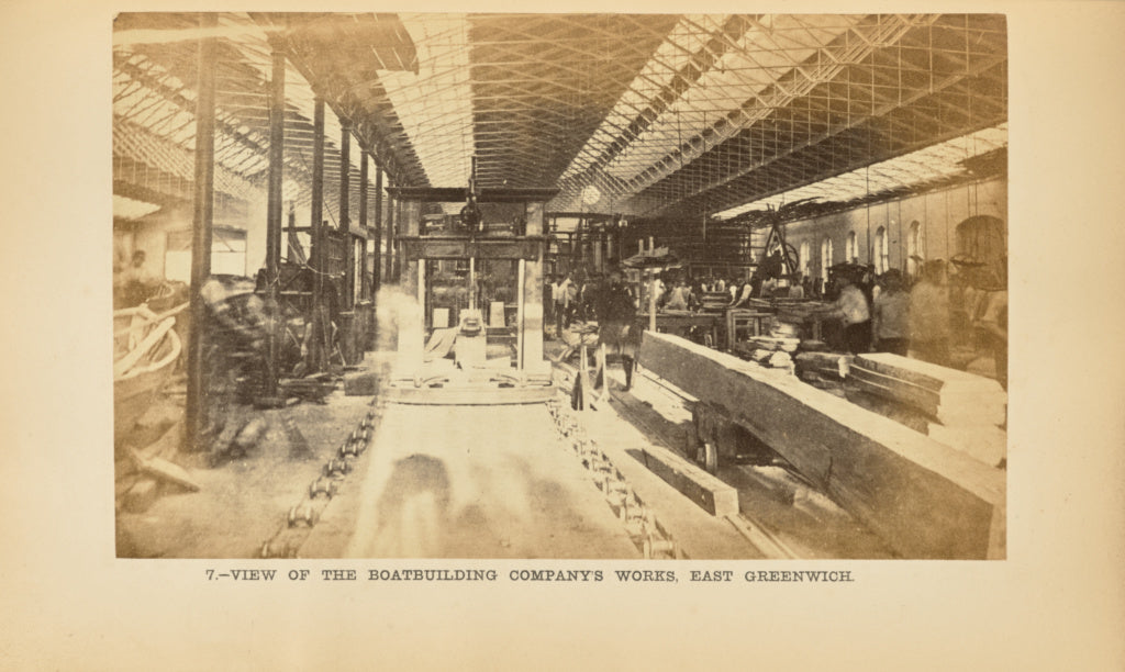 P. Barry:The National Boat-Building Company: Interior View, Poster Print Wall Art