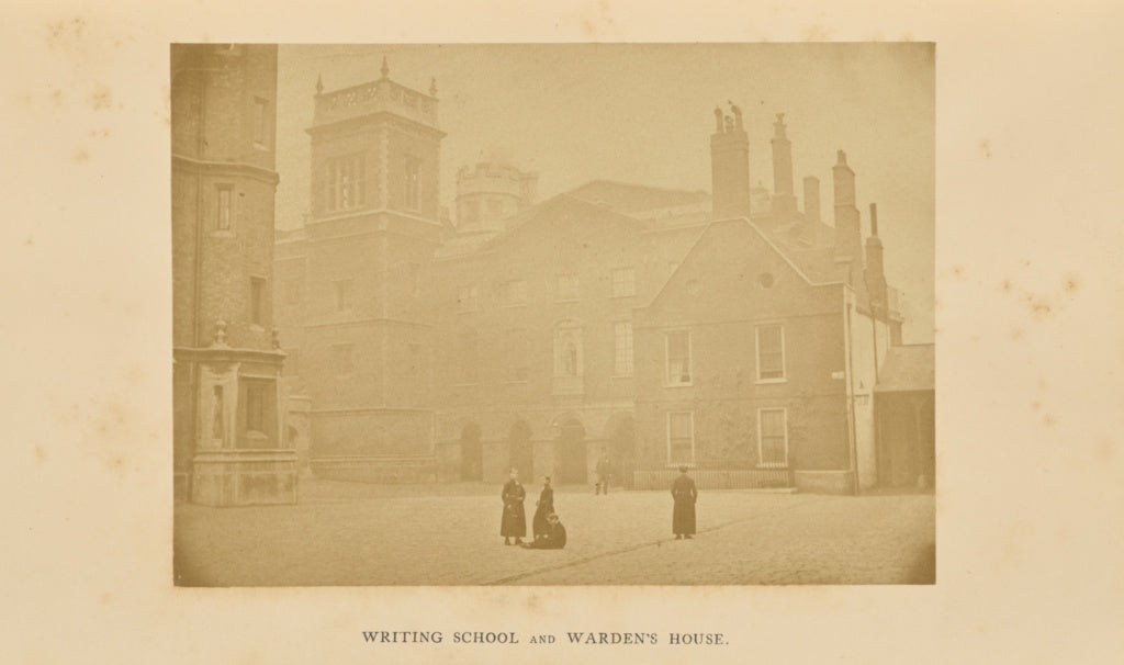 Valentine Blanchard:Writing School and Warden's House, Poster Print Wall Art