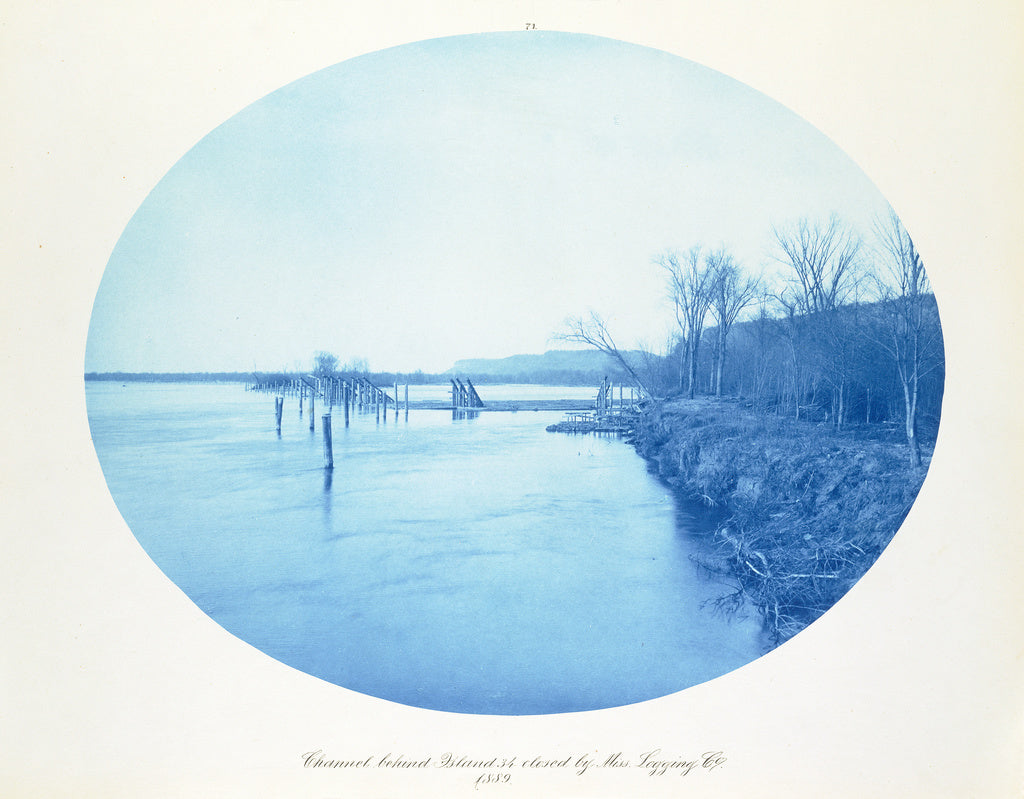 Henry P. Bosse:Channel Behind Island 34 Closed by Mississipp, Poster Print Wall Art