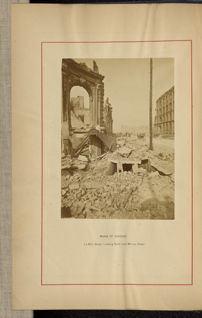 George N. Barnard:La Salle Street, Looking North from Monroe, Poster Print Wall Art