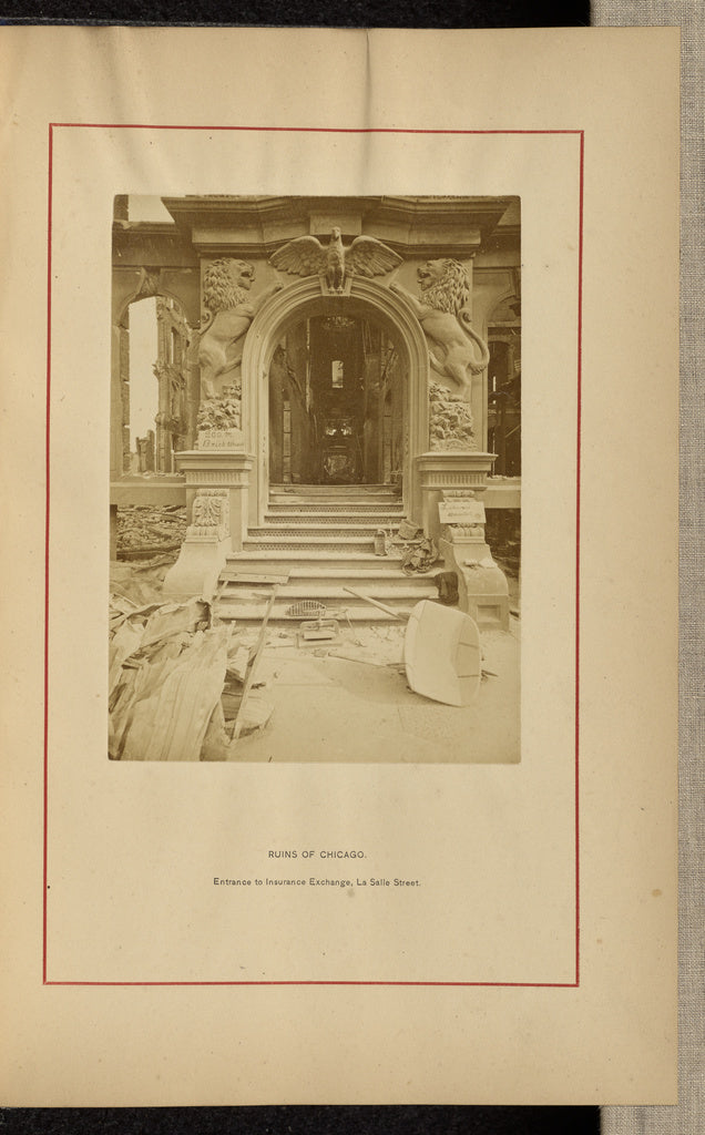 George N. Barnard:Entrance to Insurance Exchange, La Salle S, Poster Print Wall Art