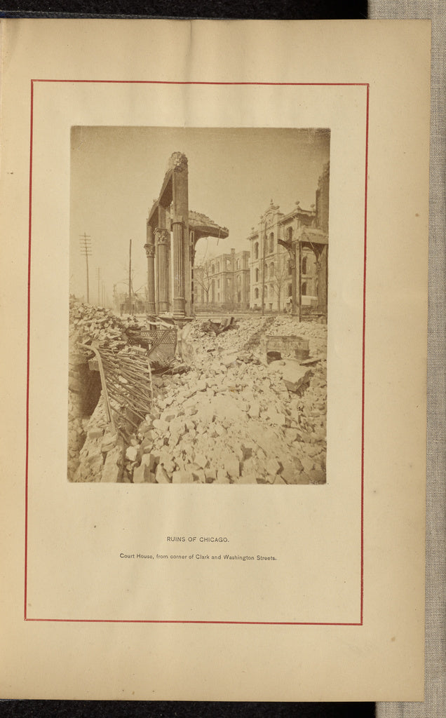 George N. Barnard:Court House, from corner of Clark and Wash, Poster Print Wall Art