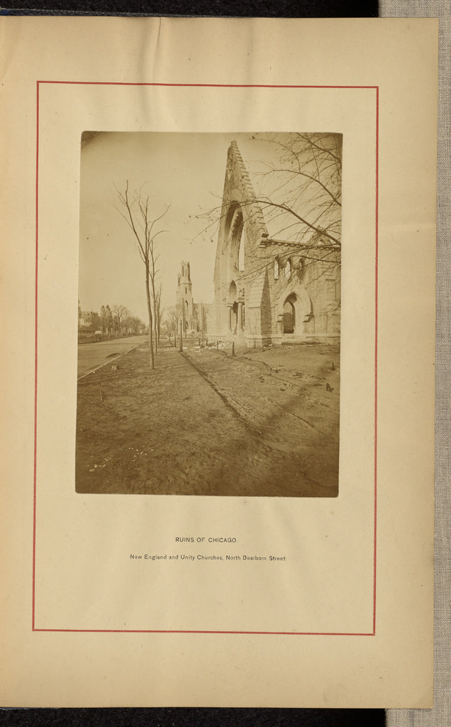 George N. Barnard:New England and Unity Churches, North Dear, Poster Print Wall Art