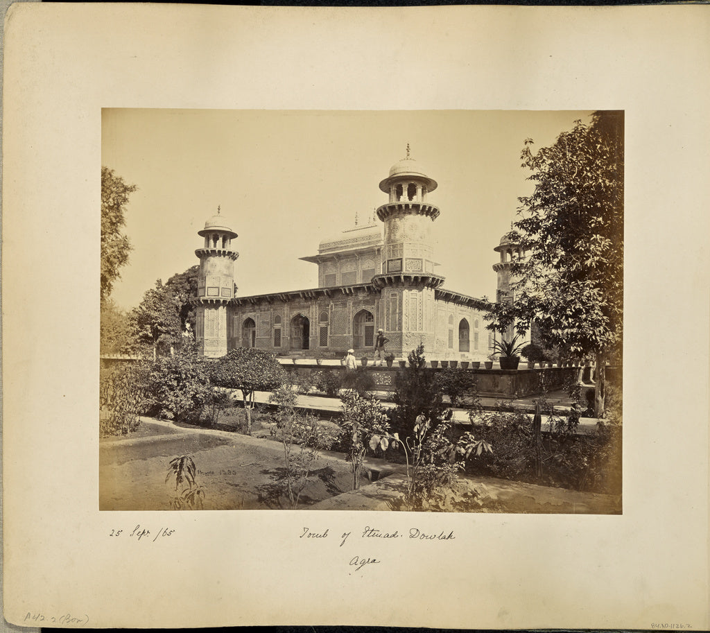 Samuel Bourne:Agra; Mausoleum of Prince Etmad-Dowlah, from t, Poster Print Wall Art